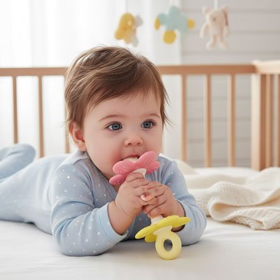 Anneau de dentition | Apaisant naturel - Joyeux Bébé